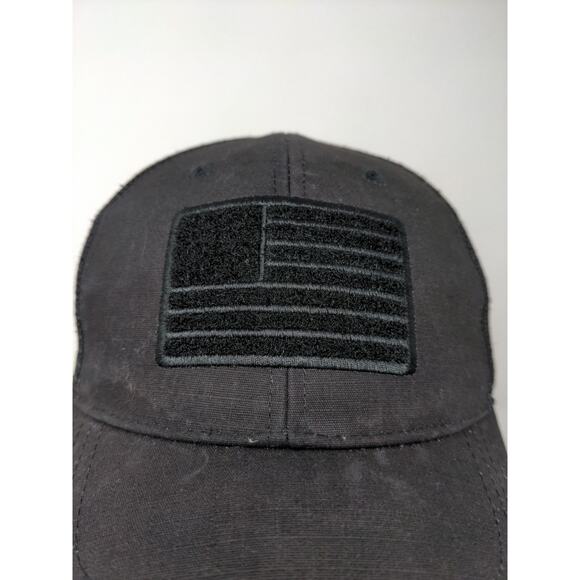 Highland Tactical Patriotic Hat Mesh Back Snapback Embroidered Flag Black OSFM - Picture 3 of 11